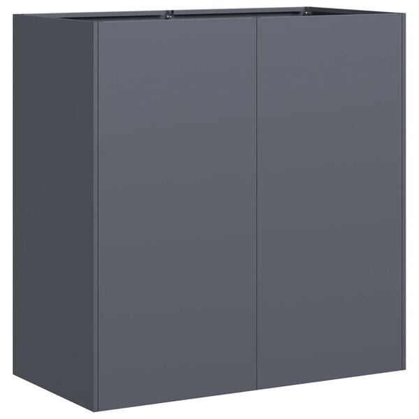 vidaXL Fioriera Antracite 80x40x80 cm in Acciaio Laminato a Freddo