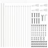 vidaXL Recinzione per Giardino 8 pcs Bianco 13,6 x 0,6 m