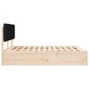 vidaXL Letto con Testiera Rivestita Nero 150 x 200 cm Pino massello