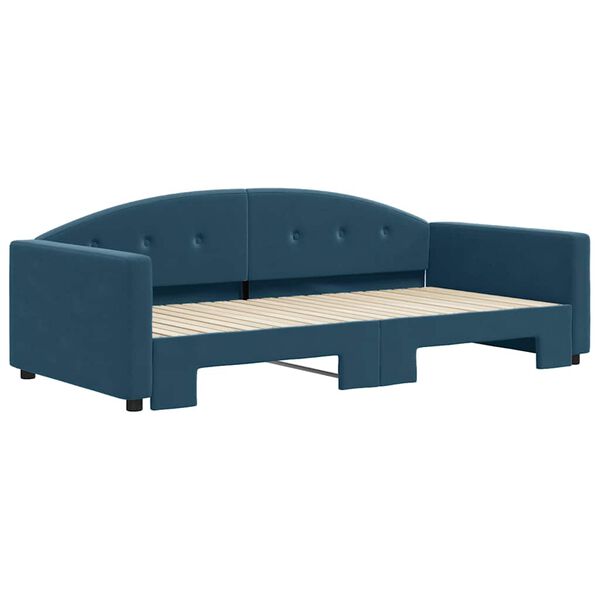 vidaXL Divano Letto con Letto Estraibile Blu 100x200 cm in Velluto
