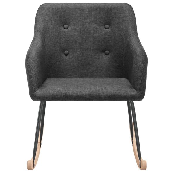 vidaXL Sedia a Dondolo Grigio Scuro in Tessuto