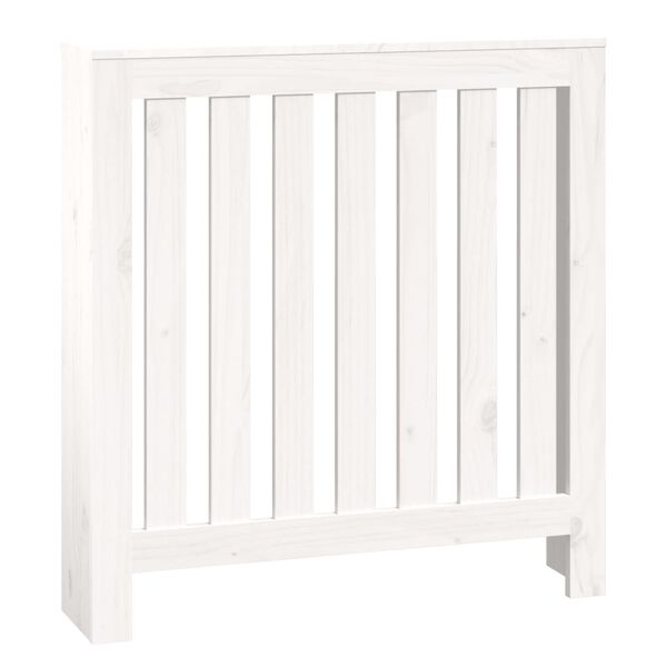 vidaXL Copertura Termosifone Bianca 79,5x19x84 cm Legno Massello Pino