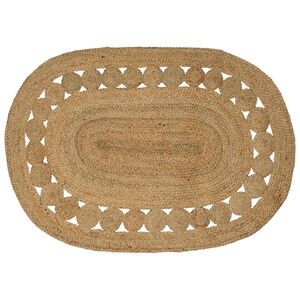 vidaXL Tappeto da Area Naturale 100 x 152 cm Juta