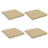 vidaXL Cuscini per Seduta SOEST 4 pz 100% Poliestere Beige