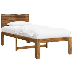 vidaXL Letto Singolo con Testiera ROSTOCK Naturale 75 x 190 cm