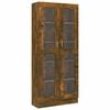 vidaXL Mobile Vetrina Rovere Fumo 82,5x30,5x185 cm Legno Multistrato