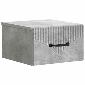 vidaXL Mobiletto da notte a muro Grigio Cemento 34,5 x 33 x 20 cm