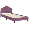 vidaXL Struttura letto bambini con testata Viola 90 x 200 cm Velluto