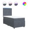 vidaXL Giroletto a Molle con Materasso Grigio Scuro 100x200 cm Velluto