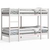 vidaXL Letto a Castello Bianco 90x200 cm in Legno Massello di Pino