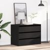 vidaXL Mobile con Cassetti Nero 80 x 41 x 58 cm Legno multistrato