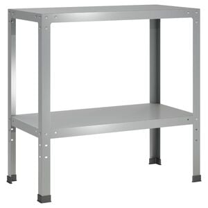 vidaXL Tavolo da rinvaso 100 x 40 x 80 cm Acciaio zincato Argento