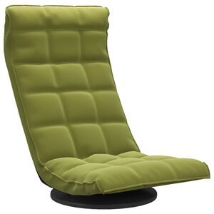 vidaXL Sedia da Pavimento Girevole Verde Chiaro in Velluto