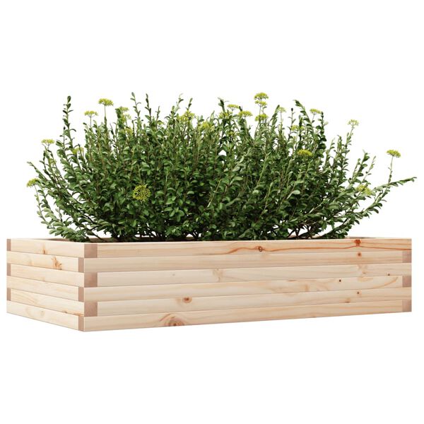 vidaXL Fioriera da Giardino 110x60x23 cm in Legno Massello di Pino