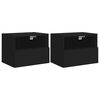 vidaXL Mobili TV a Parete 2pz Neri 40x30x30 cm in Legno Multistrato