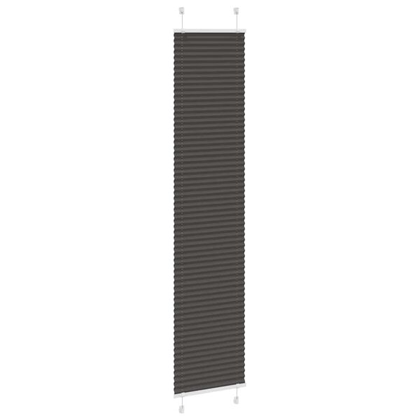 vidaXL Tenda Plissettata Nera 50x200 cm Larghezza Tessuto 49,4 cm