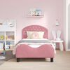 vidaXL Struttura letto bambini con testata Rosa 80 x 160 cm Velluto