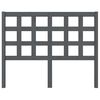 vidaXL Testiera per Letto Grigia 125,5x4x100 cm Legno Massello di Pino