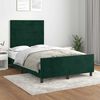 vidaXL Giroletto senza Materasso Verde Scuro 120x190 cm Velluto