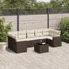 vidaXL Set Divani da Giardino 8 pz con Cuscini Marrone in Polyrattan