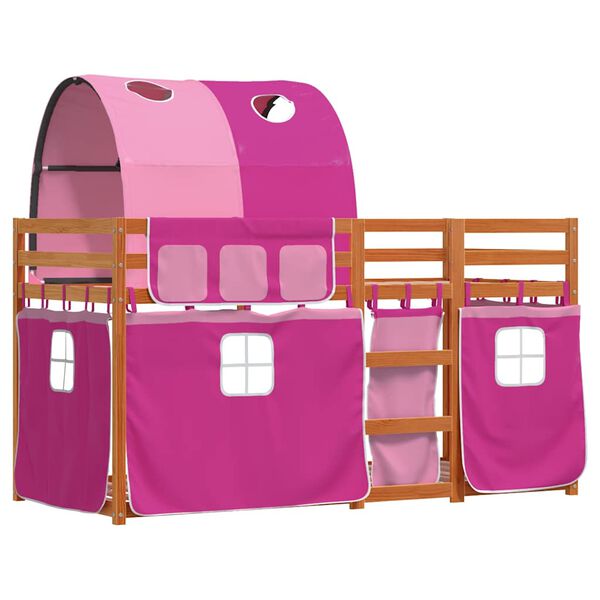 vidaXL Letto a Castello senza Materasso Rosa 75x190 cm Legno di Pino