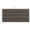 vidaXL Piastrelle per Decking WPC 6 pz 60x30 cm 1,08 m² Marrone Scuro