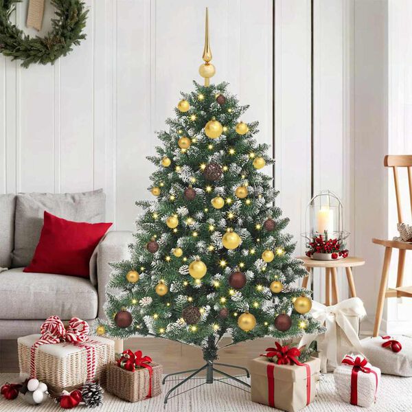 vidaXL Albero di Natale artificiale con 150 LED Verde 120 cm
