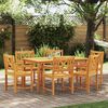 vidaXL Set da Pranzo per Giardino 7 pcs Marrone