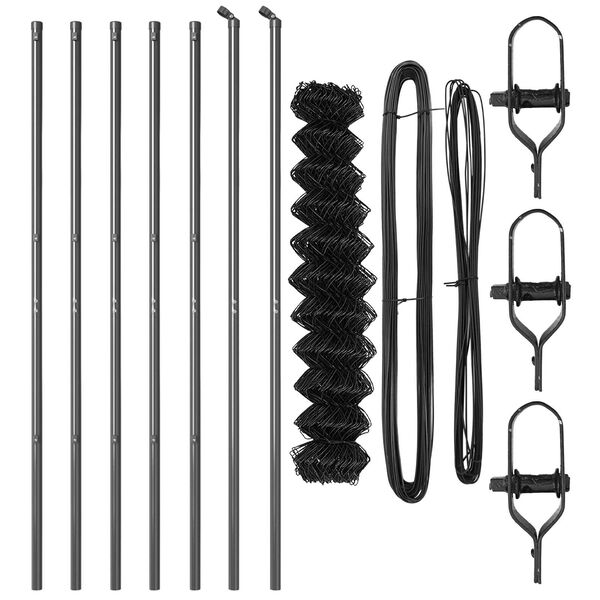 vidaXL Palo della recinzione Grigio 10 x 1,4 m (maglia 60 x 60 mm)