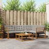 vidaXL Set di divani da esterno 5 pcs Grigio Naturale e Chiaro
