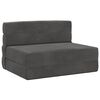 vidaXL Divano Letto Pieghevole Grigio Scuro 70 x 80 x 60 cm Tessuto