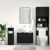 vidaXL Armadio per Lavabo da Bagno Rovere Nero 80 x 33 x 60 cm