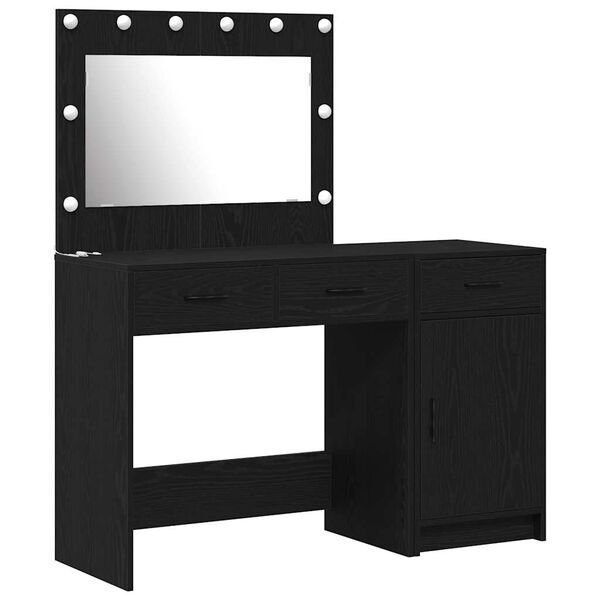 vidaXL Tavolo da Trucco 2 pcs Nero 40 x 41 x 75 cm Legno multistrato