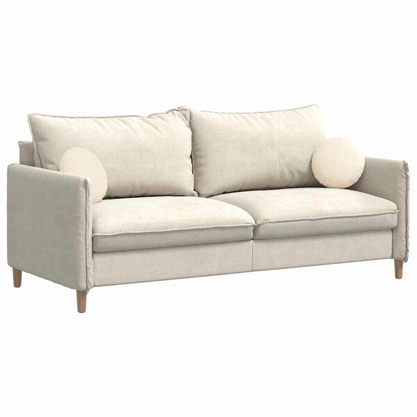 vidaXL Cuscini per Seduta 2 pcs Crema Ø 30 cm Tessuto in Cords