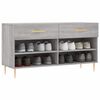 vidaXL Panca Porta Scarpe Grigio Sonoma 102x35x55 cm Legno Multistrato