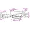 vidaXL Set Salotto Giardino 7pz con Cuscini Bianco Legno Massello Pino