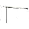 vidaXL Tettoia Crema 4x3 m 180 g/m&sup2; Tessuto e Acciaio