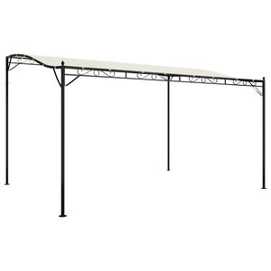 vidaXL Tettoia Crema 4x3 m 180 g/m&sup2; Tessuto e Acciaio