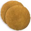 vidaXL Cuscino 2 pz HEERLEN Giallo &Oslash; 50 cm Fleece in microfibra