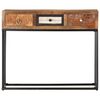vidaXL Tavolo Consolle Oro 90x30x75 cm in Legno Massello di Recupero