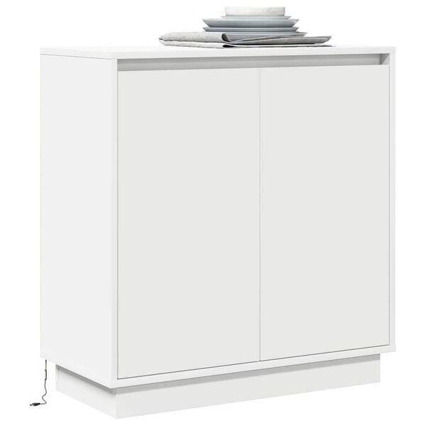 vidaXL Madia LED con porta Bianco 71 x 34,5 x 75 cm Legno multistrato