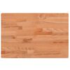 vidaXL Piano Bagno 60x40x4 cm in Legno Massello di Faggio