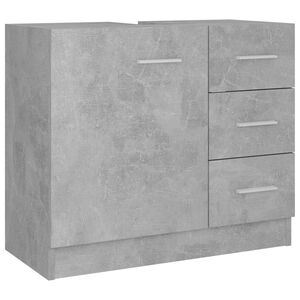 vidaXL Mobile Sottolavabo Grigio Cemento 63x30x54 cm Legno Multistrato