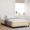 vidaXL Letto a molle con materasso Crema 120 x 190 cm Tessuto
