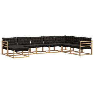 vidaXL Set di divani da esterno 8 pz Bianco e Nero