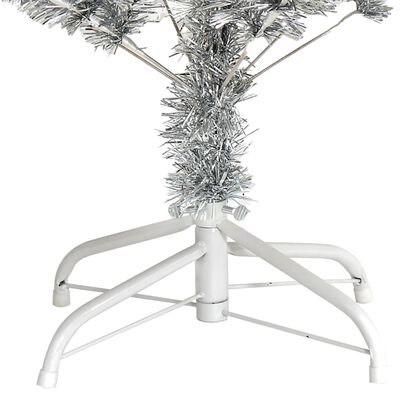 vidaXL Albero di Natale Artificiale con Supporto Argento 120 cm PET