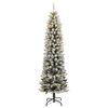 vidaXL Albero di Natale Artificiale con 300 LED e Neve Floccata 180 cm