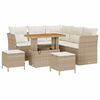 vidaXL Set Divano da Giardino 8 pcs Beige polyrattan
