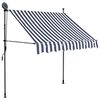 vidaXL Tenda da Sole Retrattile Manuale con LED 100 cm Blu e Bianca