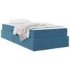 vidaXL Letto con contenitore e materasso Blu Scuro 90 x 200 cm Velluto